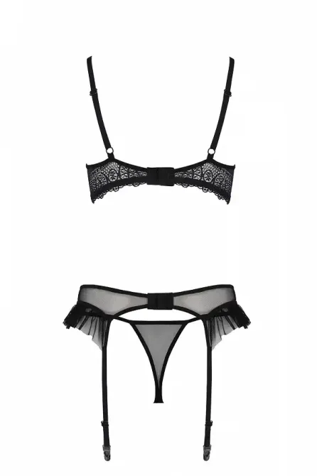 Комплект Passion KERRIA SET WITH OPEN BRA black XXL/XXXL - ECO Passion Львів - фото 4