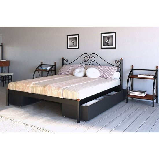 Кровать Адель (маталлическая) ТМ Металл Дизайн 120х200, Каркас метал 4.5 см, цена за 1 ящик Харьков - изображение 1