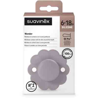 Пустушка Suavinex Wonder фізіологічна, 6-18 місяців, світло-фіолет (308391) Вінниця
