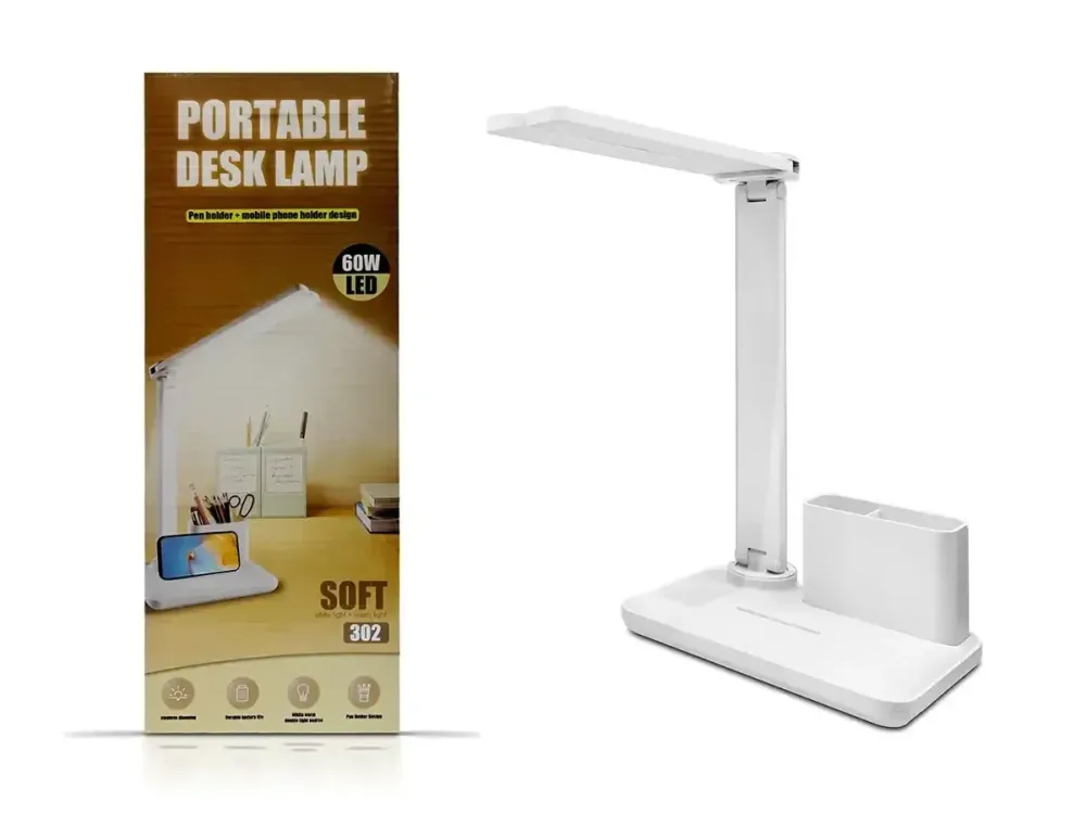 Багатофункціональна LED лампа для робочого столу Bailong BL-3302 наявність тримача для мобільного телефону Одеса - фото 4