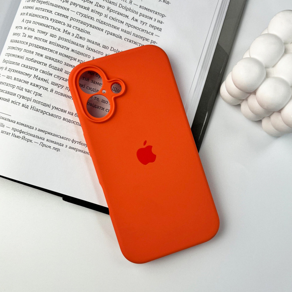 Чохол для смартфона Silicone Full Case AA Camera Protect for Apple iPhone 16 52,Orange Київ - фото 7