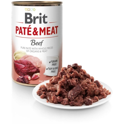 Вологий корм для собак Brit Care Pate and Meat з яловичиною (8595602557400) Вінниця - фото 3