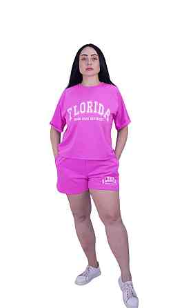 Костюм жіночий літній (футболка+штани) трикотажний Малиновий XS/S Харків