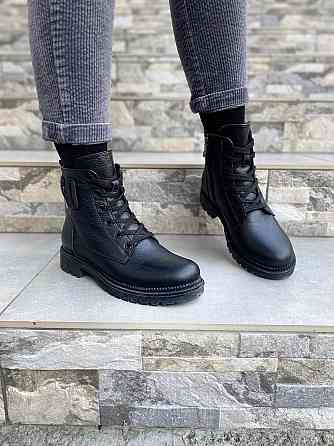 teona Черевики жіночі TEONA чорні натуральна шкіра зима 36р. (2794) Коломия