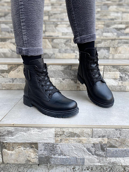 teona Черевики жіночі TEONA чорні натуральна шкіра зима 36р. (2794) Коломыя - изображение 6