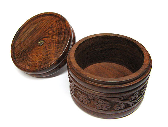 Шкатулка круглая деревянная с крышкой Киев - изображение 2