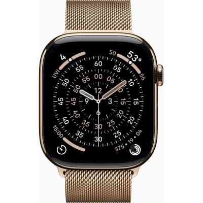 Смарт-часы Apple Watch Series 11 GPS + Cellular 46mm Gold Titanium Case with Gold Milanese Loop - M/L (MFD84RK/A) Винница