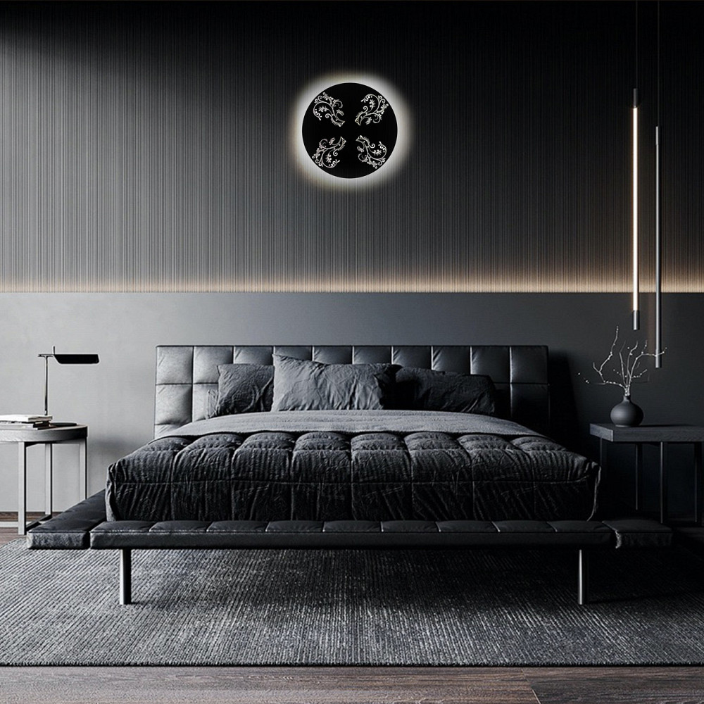 Світильник настінний MSK Electric Disk бра з візерунком під 4 лампи G4 NL 40300 Київ - фото 2