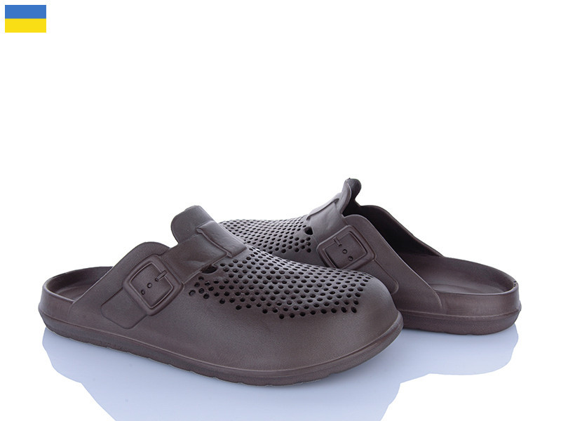 Чоловічі шльопанці сабо із закритими пальцями шкарпетками сабо легкі пінка ЕВА коричневий 43/44 Одеса - фото 1