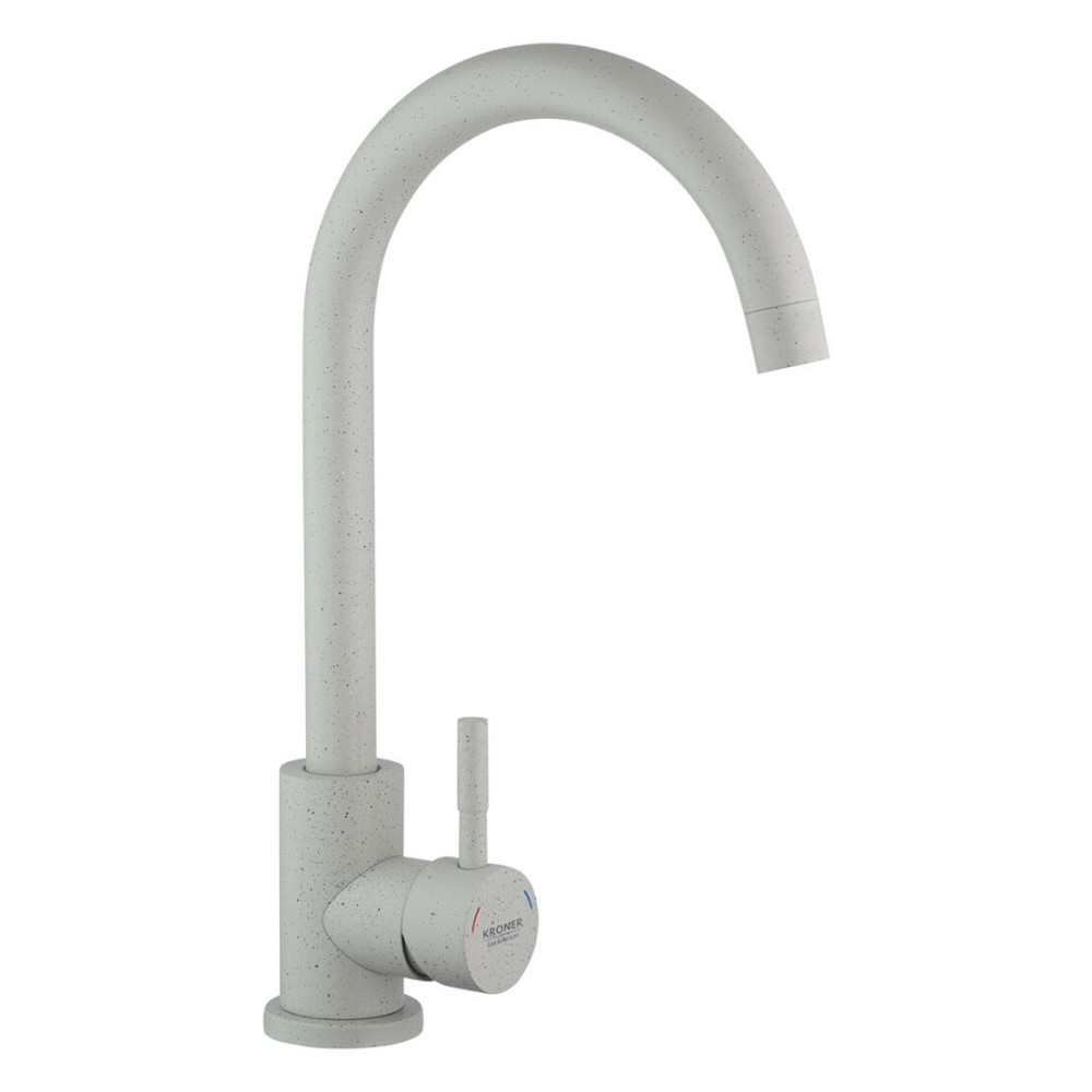 Змішувач для кухні Kroner KRP Edelstahl Klassisch - GRA035 білий пісок Київ - фото 2