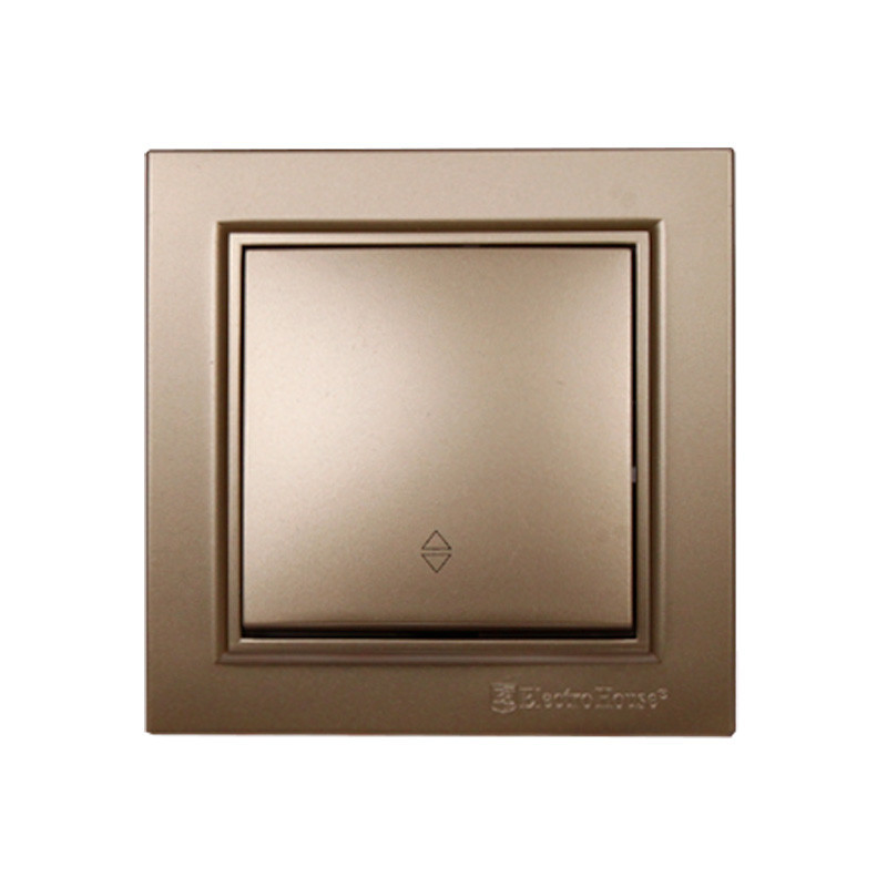 Вимикач одноклавішний прохідний, Enzo  розкішне золото Дніпро - фото 1