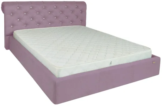 Ліжко London Comfort 140 х 190 см Fibril 24 C1 З підйомним механізмом та нішою для білизни Темно-рожевий Київ