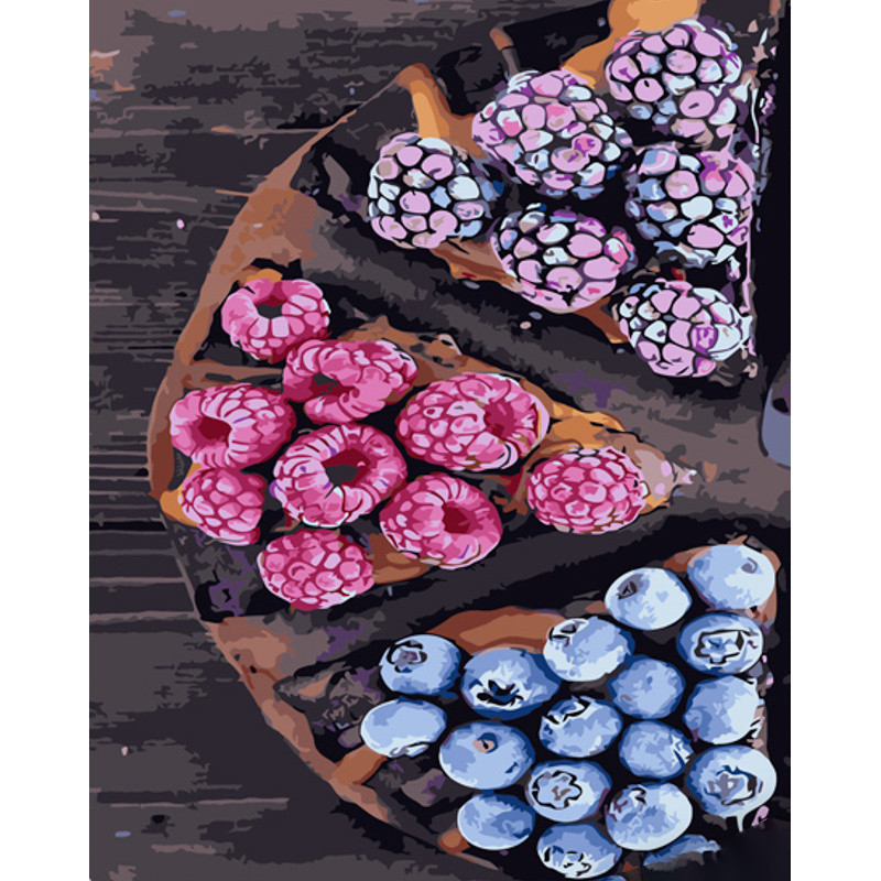 Набір для розпису по номерах Ягідний пиріг Strateg розміром 40х50 см (GS1259), шт Київ - фото 1