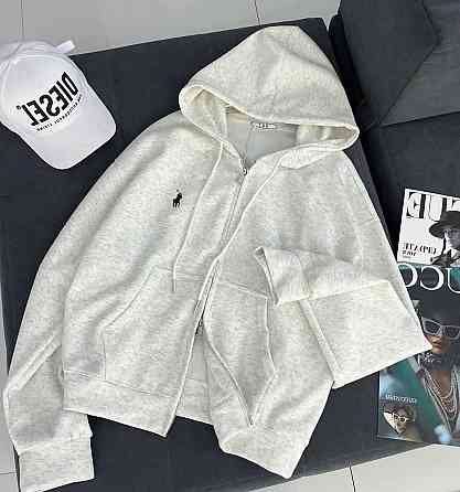 Женская стильная повседневная зип-худи тринитка на флисе Меланж Одесса