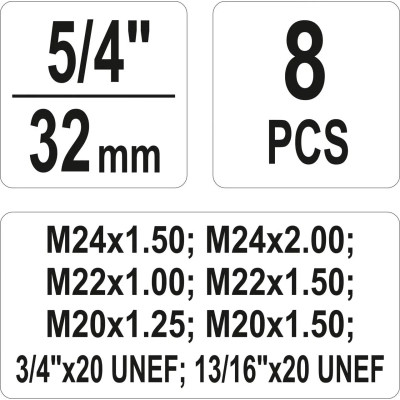 Набор инструментов Yato для ремонта резьбы на болтах YT-17695 (YT-17695) Винница - изображение 5
