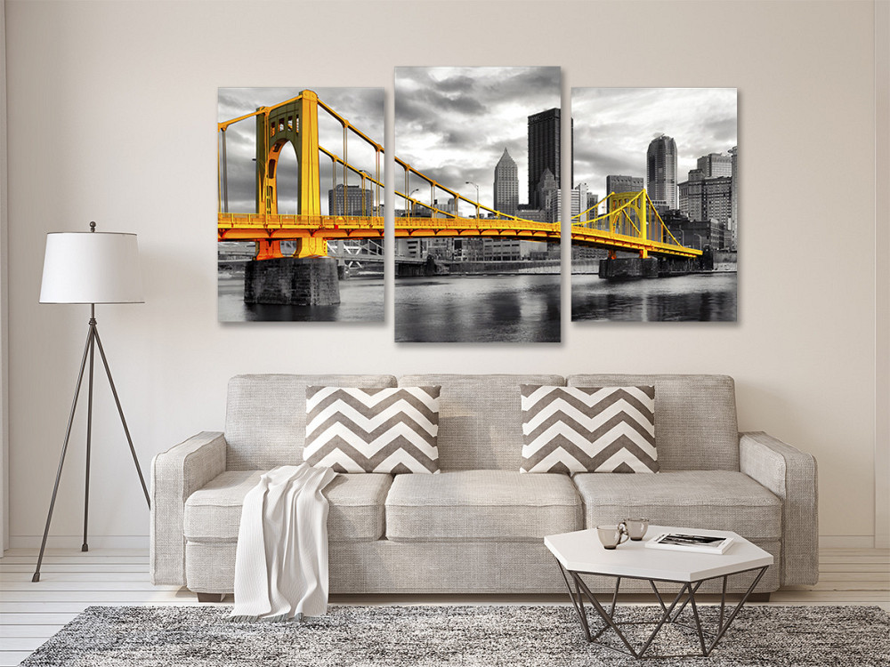 Модульная картина в гостиную / спальню  Золотий міст  Нью-Йорк Art-675_3 Киев - изображение 2