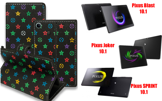 Книжка-трансформер для планшета Pixus Blast 10.1, Joker 10.1, Sprint 10.1, колір Black Lyi Black Київ