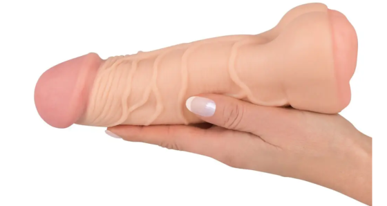 Мастурбатор-насадка 2 IN 1 Nature Skin Extension + Masturbator (Анал) Sex Aura Київ