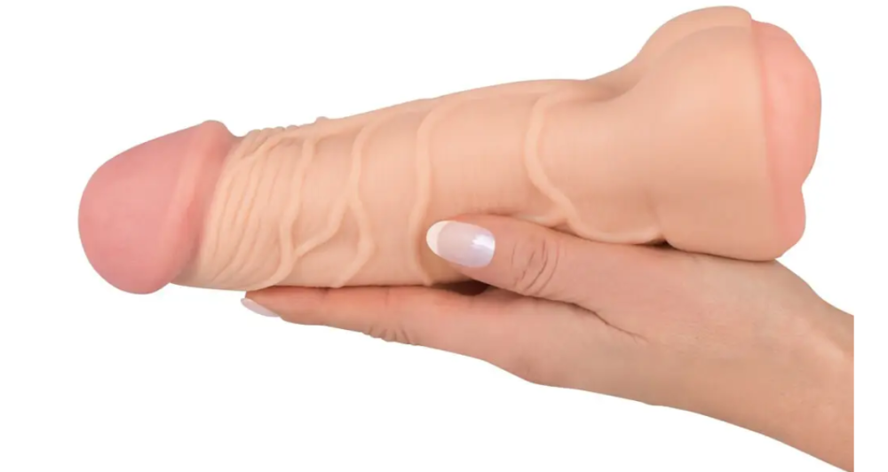 Мастурбатор-насадка 2 IN 1 Nature Skin Extension + Masturbator (Анал) Sex Aura Київ - фото 6