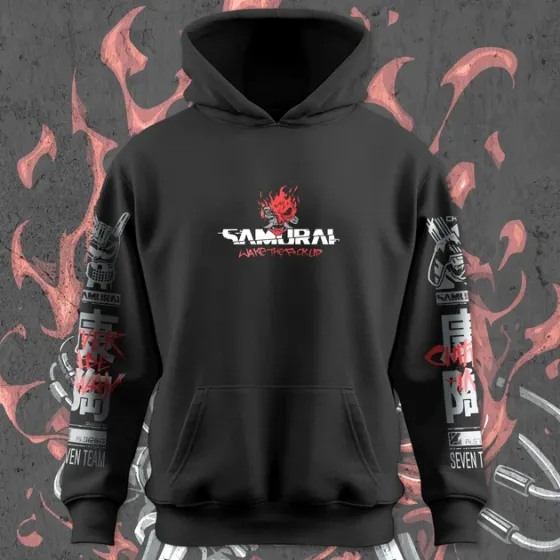 Худи для подростка мальчика с принтом Cyber Punk Wake up 140amurai Размер 150 Anime11213 Днепр