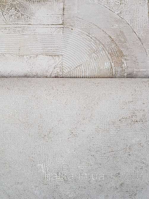 Обои виниловые на флизелине метровые Sintra Edelina под штукатурку структурные коричневые кофейные золотистые Киев - изображение 3