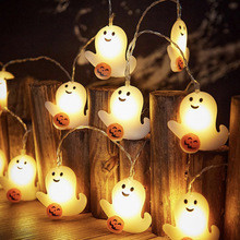 Гірлянда Хелловін Привиди з гарбузами 150 см 10 led 6 на 6 см білий Київ - фото 2