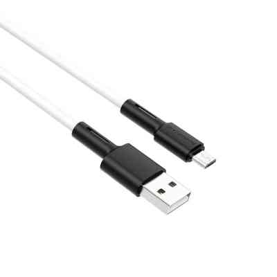 Дата кабель USB 2.0 AM to Micro 5P 1.0m silicone white BOROFONE (6931474710383) Вінниця