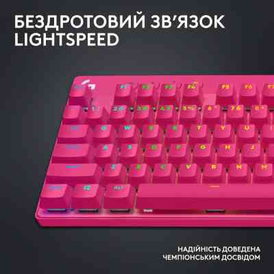 Клавиатура Logitech G PRO X TKL Lightspeed Tactile USB UA Magenta (920-012159) Винница
