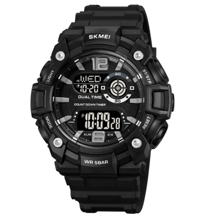 Часы мужские спортивные наручные Skmei 2018 (Черный с черным циферблатом) Винница