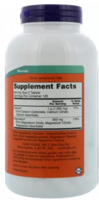 Кальций и магний NOW Cal- Mag 500/250mg - 100 tabs Киев - изображение 3