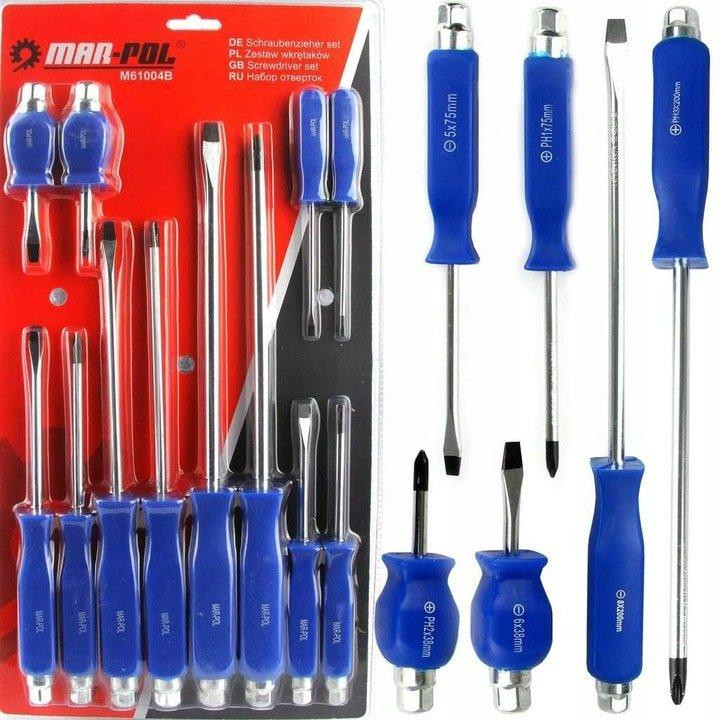 Набор многофункциональных слесарных отверток 12 элементов Mar-Pol (M61004B) Нововолынск - изображение 1
