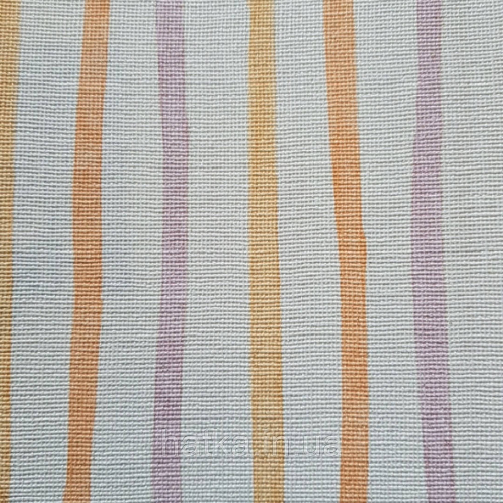 Шпалери вінілові на флізеліні AdaWall Ada Kids метрові дитячі смуги хвилясті жовтогарячі бузкові жовті Київ - фото 3