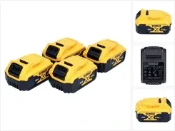 DeWalt DCB 184 P4 Акумулятор 18 V 5,0 Ah / 5000 mAh 4 szt. litowo-jonowy XR - ze wskaźnikiem poziomu naładowania Київ - фото 1