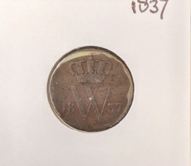 Голландия / Нидерланды 1 цент 1837 монета Полтава - изображение 1