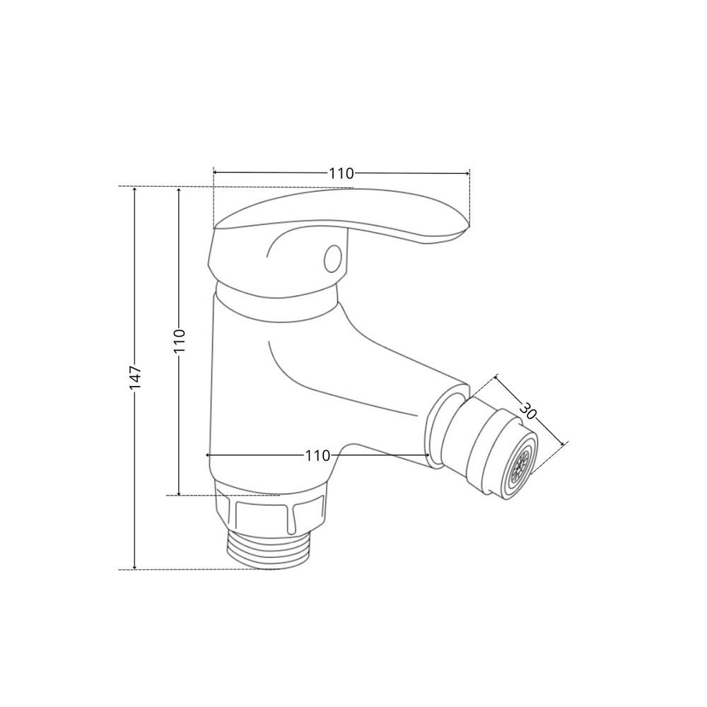 Смеситель для биде Lidz Tani 001AF (k40) LDTAN001AFCRM44958 Chrome Киев - изображение 2