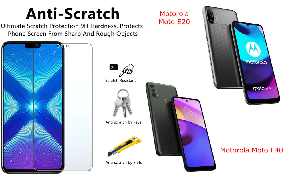 Защитное стекло NeoGlass для Motorola Moto E20, Moto E40 – ультрапрозрачное и устойчивое Киев - изображение 1
