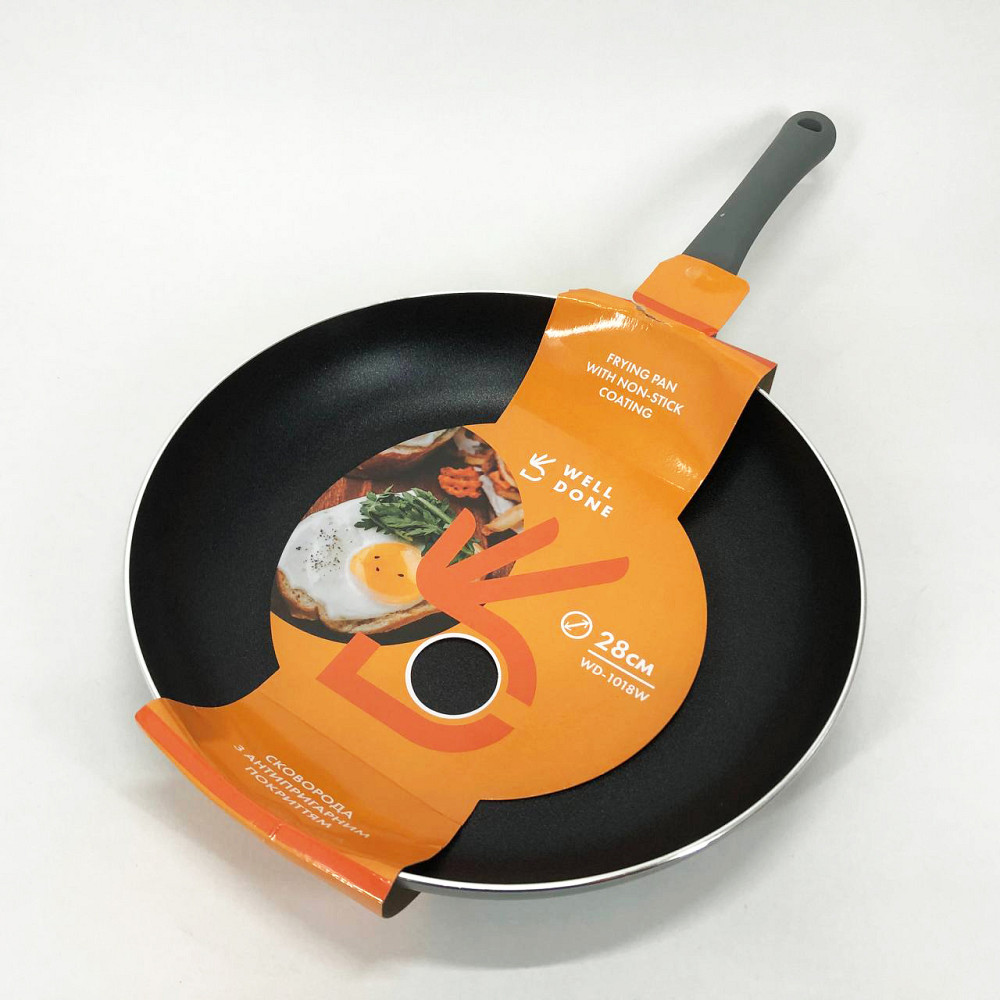 Сковорода качественная на плиту WELL, Удобная сковорода для индукционной плиты, Сковородки без масла OC-23 Львов - изображение 4