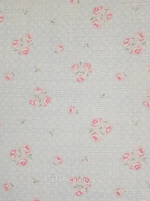 Шпалери вініл на флізеліні A.S.Creation Maison charme 0.53x10 прованс квіти троянди маленькі червоні на блакитному Київ - фото 2