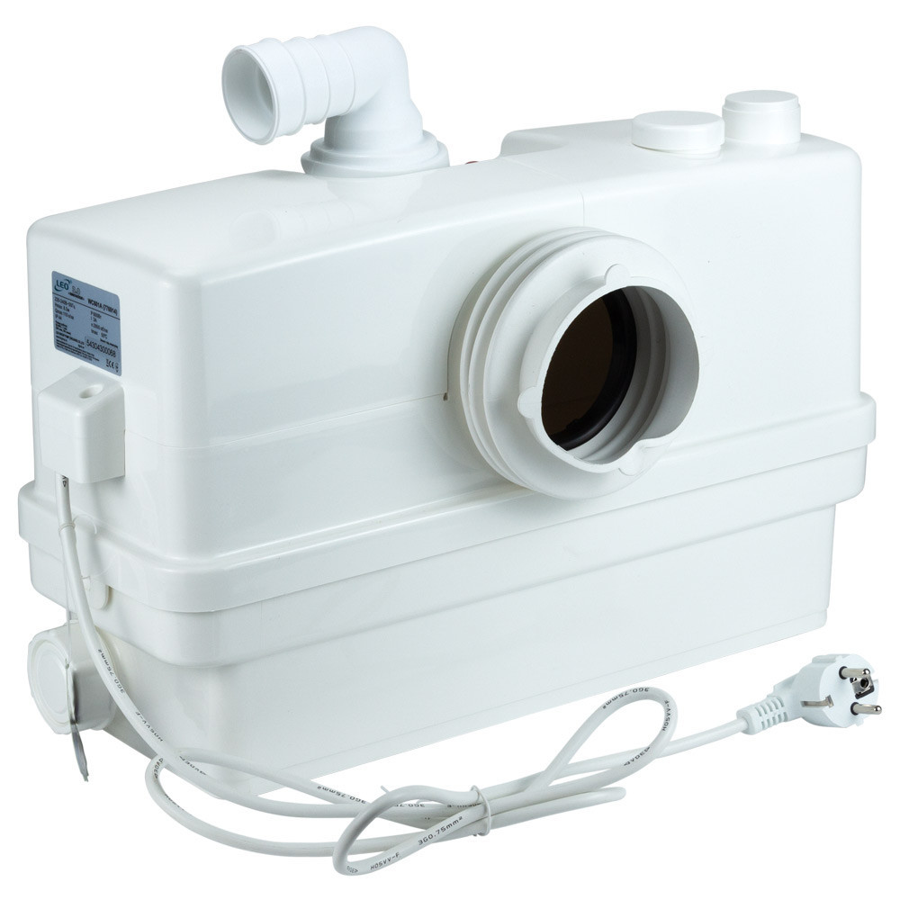 Станція каналізаційна 0.6кВт Hmax 8.5м Qmax 110л/хв 3 входу + фронтальний вхід 90мм LEO 3.0 WC601A (776914) Рівне - фото 1