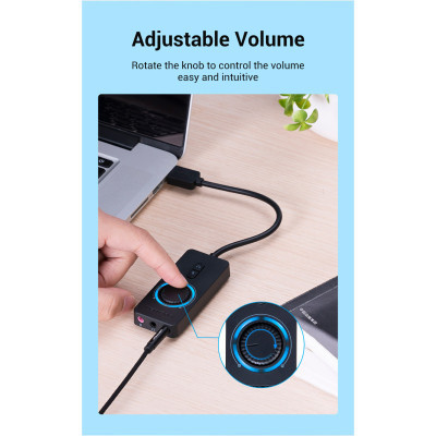 Звуковая плата Vention Audio USB 3х3,5mm jack 0.15m Volume Control (CDRBB) Винница - изображение 7