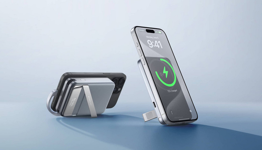 Power bank (Зовнішній акумулятор) EcoFlow RAPID Magnetic EF-RAPID10000-EU 10000 mAh 65W Qi2 MagSafe USB-C Silver Миколаїв - фото 9
