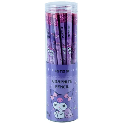 Олівець графітний Kite Kuromi круглий, з гумкою, НВ (HK24-056) Вінниця - фото 2