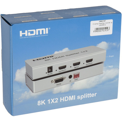 Розгалужувач PowerPlant HDMI 8K 1x2 (CA914197) Вінниця - фото 5