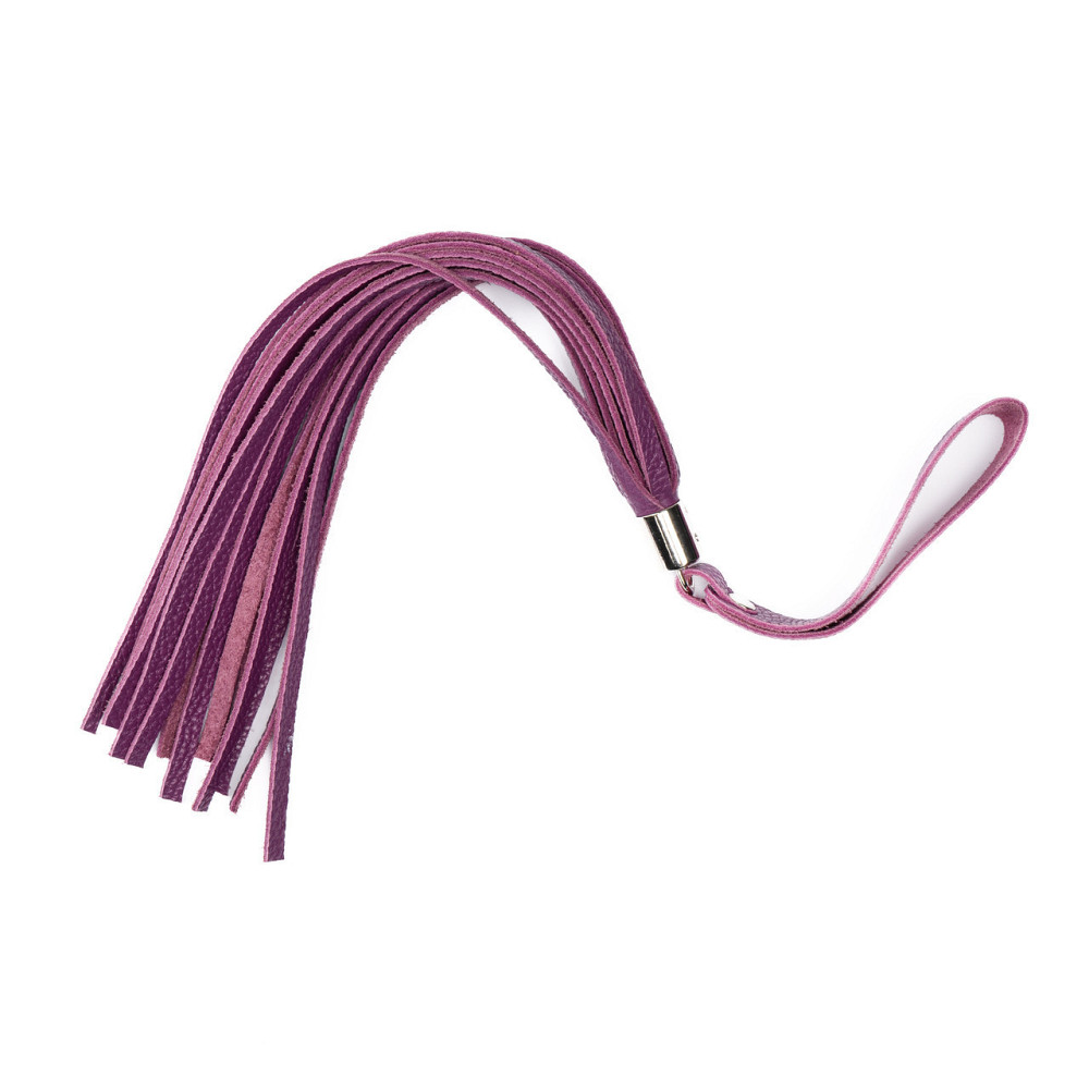 Флоггер из натуральной кожи Flirty Soft Leather - Violet, BM-00024 Sex Aura Киев - изображение 2