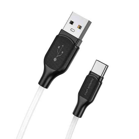 Кабель BOROFONE BX42 USB - Type-C, 1м, силикон, белый Киев