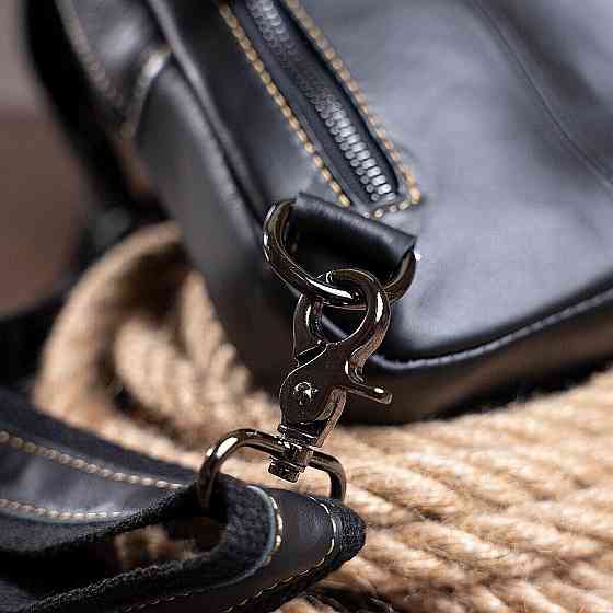 Сумка мужская на плечо Черная (Vintage) Киев