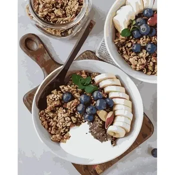 Набір для розпису по номерах Вівсянка з фруктами Strateg розміром 40х50 см (GS1317), шт Киев - изображение 1