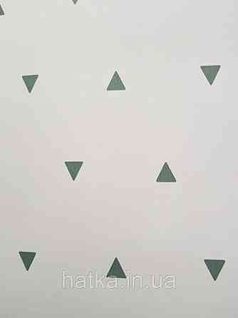 Шпалери флізелінові дитячі Caselio Our Planet геометрія трикутники сірі на білому Київ