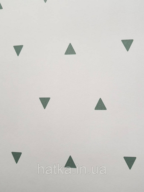 Шпалери флізелінові дитячі Caselio Our Planet геометрія трикутники сірі на білому Київ - фото 2