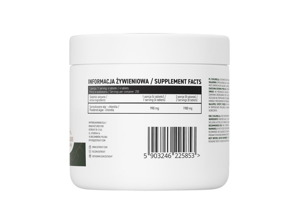 Хлорелла OstroVit Chlorella 1000 tabs Луцьк - фото 2